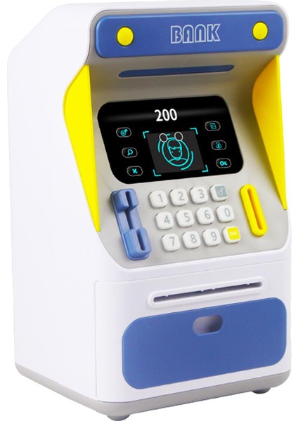 Oyuncak Atm Banka Makinesi Kumbara Yüz Tanıma Para Bankası 3+ Mavi (Yurt Dışından)