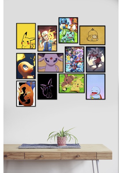 Pokemon 12 Parça Mdf Tablo