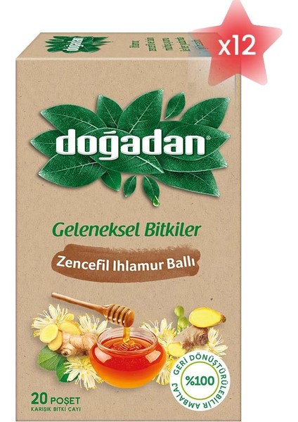Zencefil Ihlamur Ballı Çay x 12