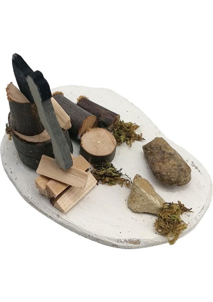 1:12 Minyatür Dollhouse Ev Yard Dekor Set Peri Bahçe Aksesuar Yakacak Odun (Yurt Dışından) indirimleri