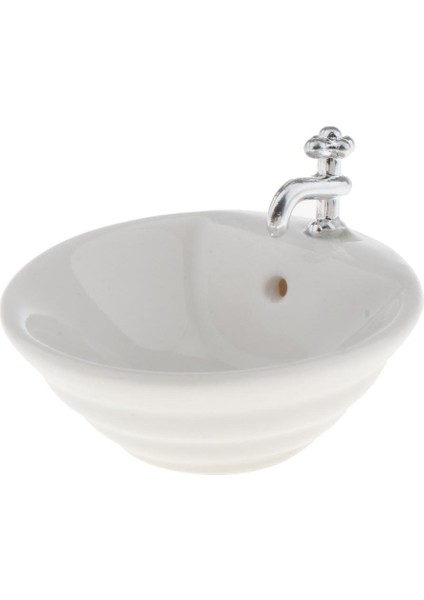 1/12 Ölçekli Beyaz Yuvarlak Yıkama Havzası Lavabo Dollhouse Banyo Mobilya Accs (Yurt Dışından) fırsatları
