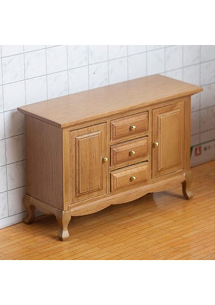 1/12 Ölçekli Dollhouse Mobilya Için Rustik Ahşap Finish Accent Saklama Dolabı (Yurt Dışından) indirimleri