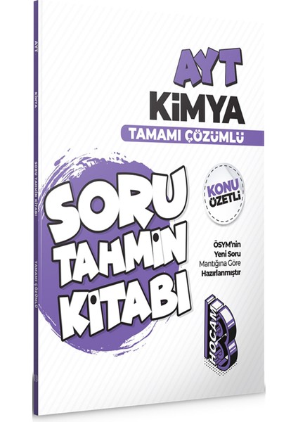 AYT Kimya Konu Özetli ve Tamamı Çözümlü Soru Tahmin Kitabı