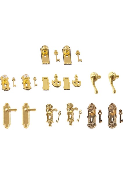 1/12 Ölçekli 2 Dollhouse Minyatür Pirinç Kolu Tuşları Set Kapı Topuzu Ek Parçaları (Yurt Dışından) fırsatları