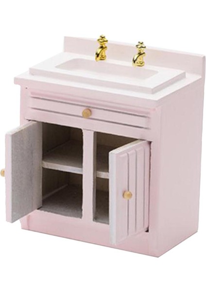 Ahşap Lavabo Ünitesi 1/12 Bebekler Ev Minyatür Mutfak Mobilya Oyuncak (Yurt Dışından) fiyatları