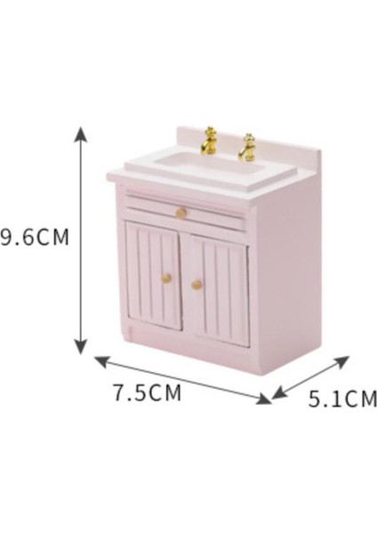 Ahşap Lavabo Ünitesi 1/12 Bebekler Ev Minyatür Mutfak Mobilya Oyuncak (Yurt Dışından) modelleri