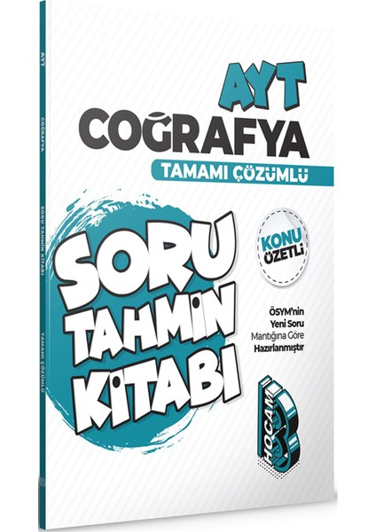 AYT Coğrafya Konu Özetli ve Tamamı Çözümlü Soru Tahmin Kitabı