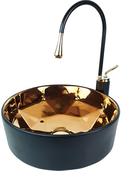 Pure Siyah Bronz Tezgah Üstü Çanak Lavabo BC-101