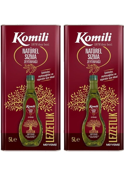 Sızma Zeytinyağı Teneke 5 L x 2