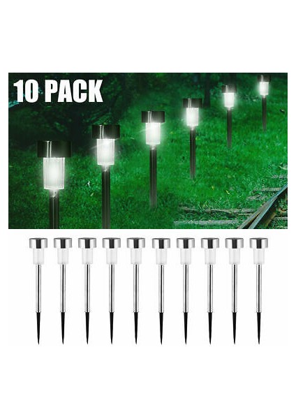 Solar Güneş Enerjili Bahçe Lambası 10 Lu Set Metal Gövdeli fiyatları