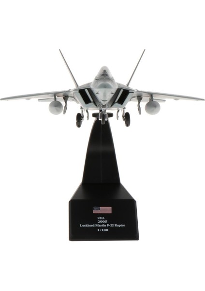 1 / 100TH Diecast Alaşımlı Amerikan F-22 Avcı Raptor Uçak Modeli W / Standı (Yurt Dışından)