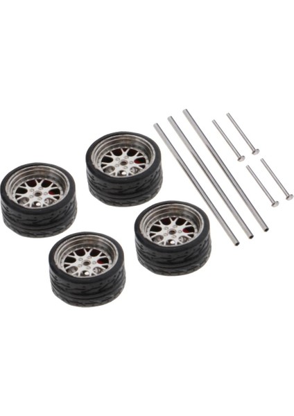 Rc 1/64 Araba Çocuk Oyuncakları Için Araba Kauçuk Tekerlek / 3 Akslar 5 End Caps A1 (Yurt Dışından)