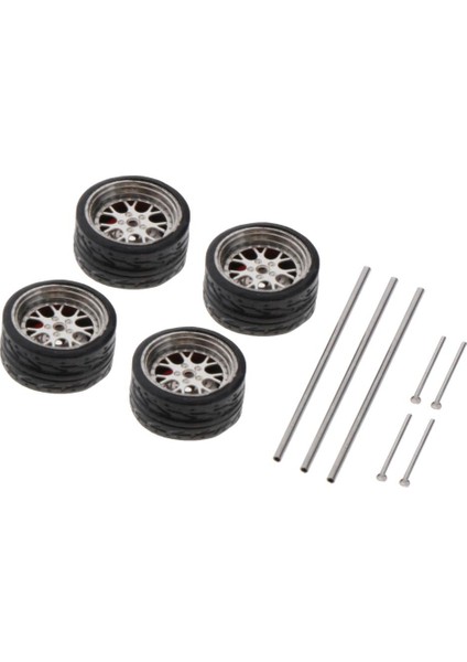 Rc 1/64 Araba Çocuk Oyuncakları Için Araba Kauçuk Tekerlek / 3 Akslar 5 End Caps A1 (Yurt Dışından)
