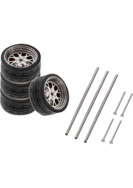 Rc 1/64 Araba Çocuk Oyuncakları Için Araba Kauçuk Tekerlek / 3 Akslar 5 End Caps A1 (Yurt Dışından)