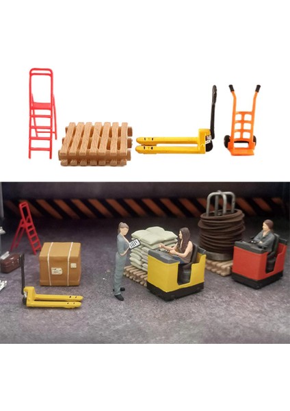 1:64 Ölçekli Oto Tamir Atölyesi Düzeni Diorama Modeli Oyuncak Araba Kırmızı Araba Kırmızı (Yurt Dışından) modelleri
