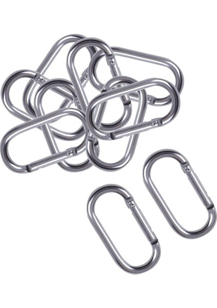10X Kilitleme Karabina Klip Snap Kanca Yay Karabiner Küçük Anahtarlık Gümüş (Yurt Dışından) fırsatları