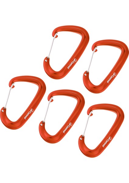 5 Adet 16KN Tel Kapısı Karabina Kaya Tırmanışı Hamak Için Hamak Quickdraws Turuncu (Yurt Dışından)