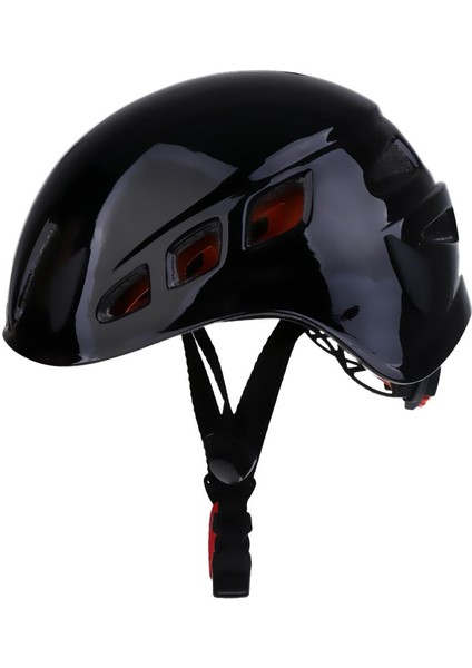 Kaya Tırmanışı Yokuş Aşağı Mağara Rappelling Ayarlanabilir Güvenli Kask Koruyucu Siyah (Yurt Dışından)
