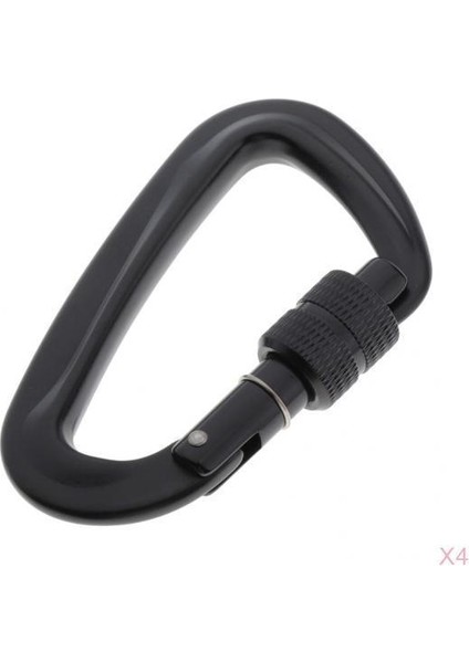 4 Adet Vida Kilidi Carabiner D-Ring Kamp Için Dayanıklı Güçlü Işık Vida Kapısı (Yurt Dışından)