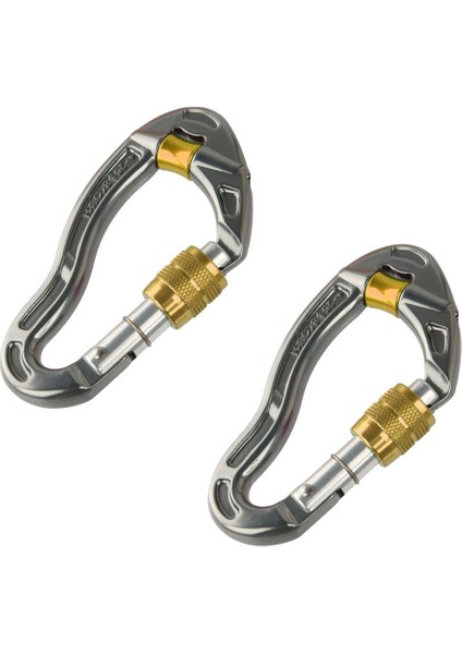 2 Adet 25KN Kaya Tırmanışı Anti-Aşınma Halat Ana Kilit Carabiner Hızlı Kanca (Yurt Dışından)