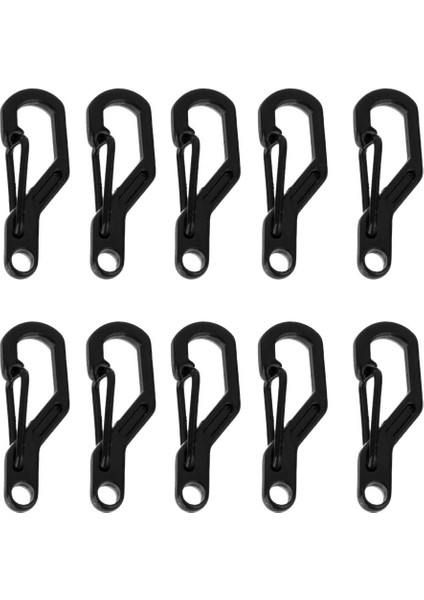 10 Adet Paslanmaz Çelik D-Ring Carabiner Anahtarlık Anahtarlık Klip Kanca Toka (Yurt Dışından)