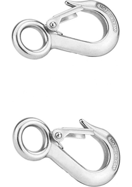 2x Dövme Çelik Clevis Kayma Kanca Güvenli Mandalı Clevis Kepçe Kanca Çekme Vinç Asansör (Yurt Dışından)