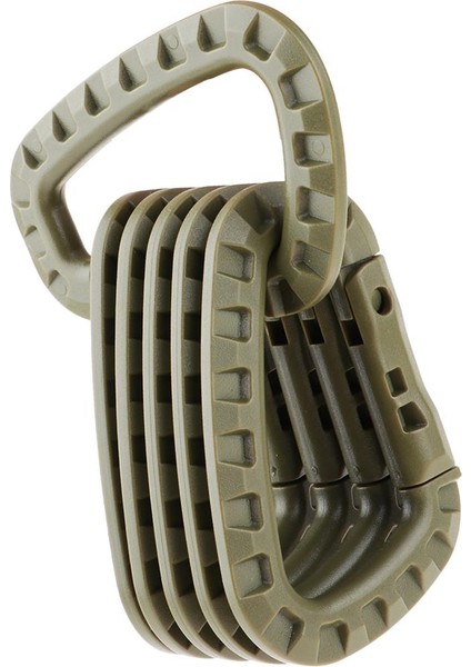 Taktik Dişli Karabina Anahtarlık Sert Polimer D Kilit Sırt Çantası Klipler Yeşil (Yurt Dışından)