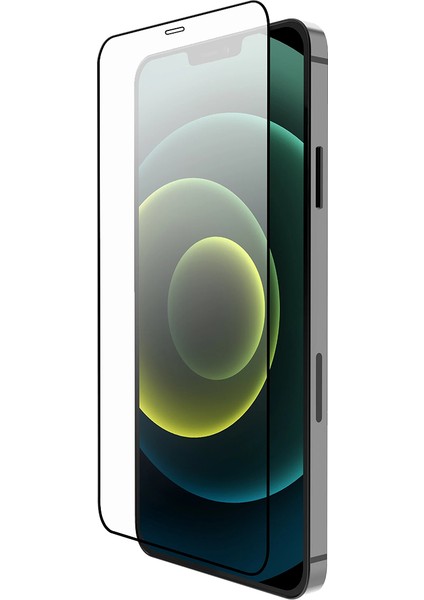 Tam Kaplama Kırılmaz Cam Ekran Koruyucu iPhone 12Pro Siyah