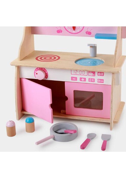 Simülasyon Mutfak Playset Dolabı Ile Malzemeleri Çocuk Eğitici Oyuncaklar (Yurt Dışından)