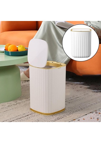SUNNIMIX Akıllı Sensörlü Otomatik Çöp Kutusu 12L - Beyaz (Yurt Dışından)