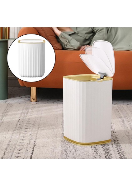 SUNNIMIX Akıllı Sensörlü Otomatik Çöp Kutusu 12L - Beyaz (Yurt Dışından)