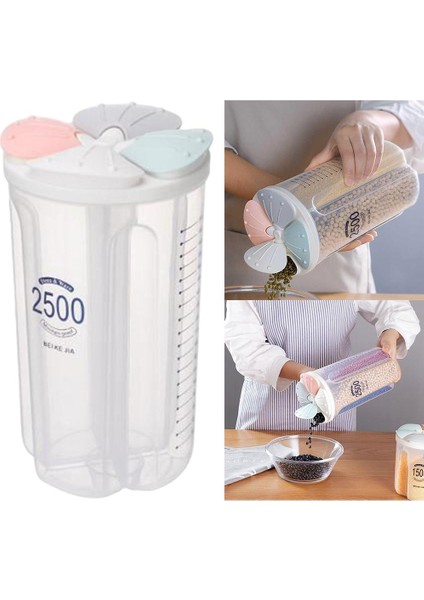 Plastik Gıda Saklama Kapları Sınıflandırma Depolama Sızdırmaz Kutular Şeker 2500ML indirimleri