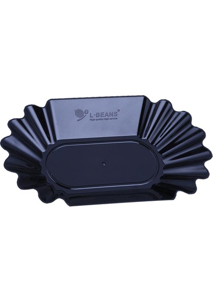 2x Plastik Plaka Kahve Çekirdeği Tepsi Oval Çukurluğu Gıda Sunucusu Çanak Ekranı Siyah fırsatları