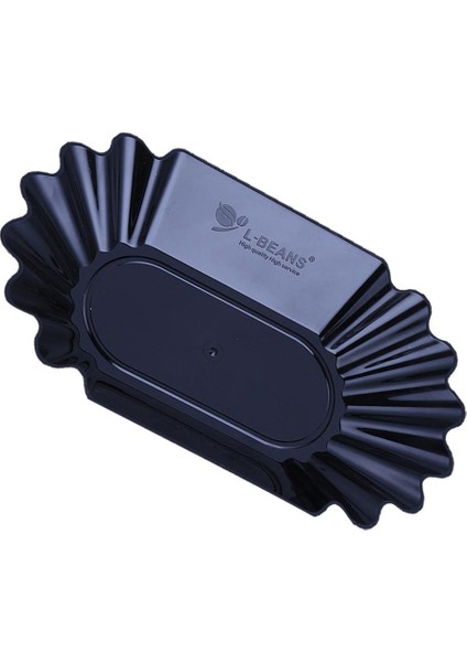 2x Plastik Plaka Kahve Çekirdeği Tepsi Oval Çukurluğu Gıda Sunucusu Çanak Ekranı Siyah indirimleri