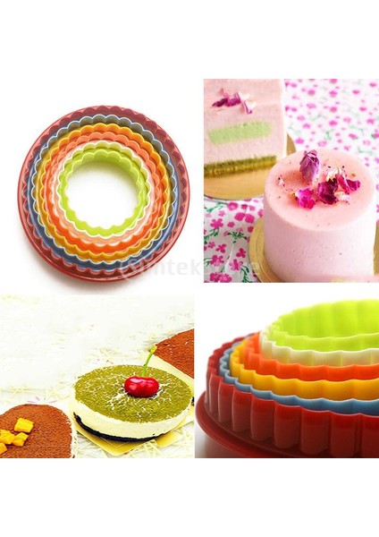 6 Adet Çerezler Fondan Kek Kesici Sugarcraft Pasta Çember Kalıp Aracı Dekor fiyatları