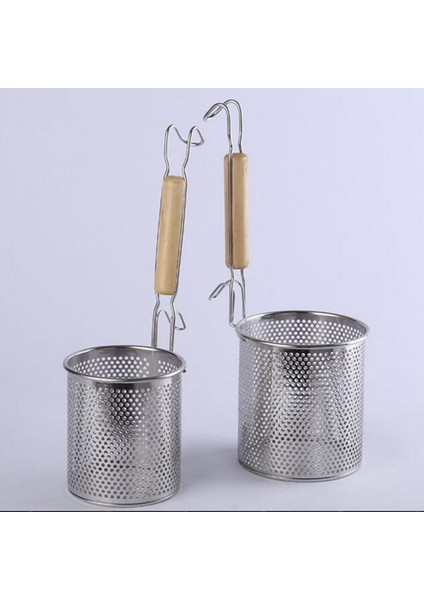 2x Paslanmaz Çelik Erişte Kevgir Pasta Spagetti Için Derin Kızartma Tencere(Yurt Dışından)