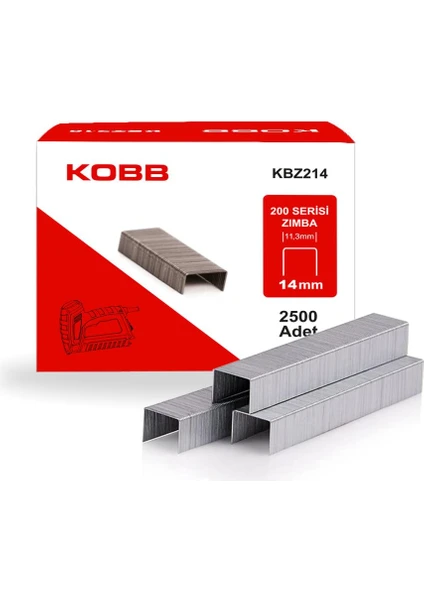 Kobb Kbz214 14mm 2500 Adet 200 Serisi Ağır Hizmet Tipi Zımba Teli