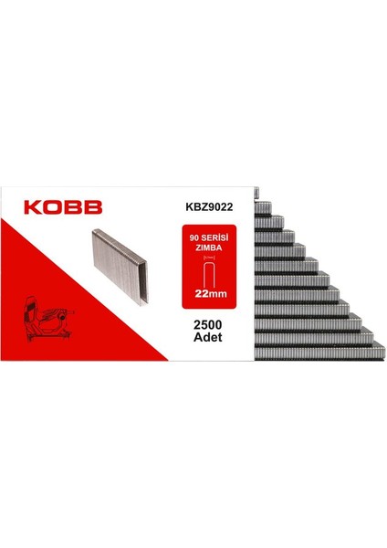 Kbz9022 22mm 2500 Adet 90 Serisi Ağır Hizmet Tipi Zımba Teli