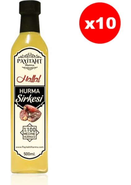 Hallal Medine Fermante 500ML Hurma Sirkesi X10 Şişe