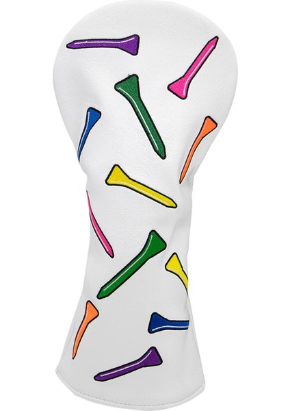 Dayanıklı Pu Golf Ahşap Kafa Kapak Fairway Headcover Guard Sleeve Durumda Guard Desen 16X33 cm