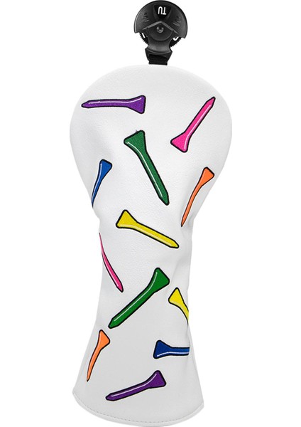 Dayanıklı Pu Golf Ahşap Kafa Kapak Fairway Headcover Guard Sleeve Case Guard Desen 9.5X24 cm