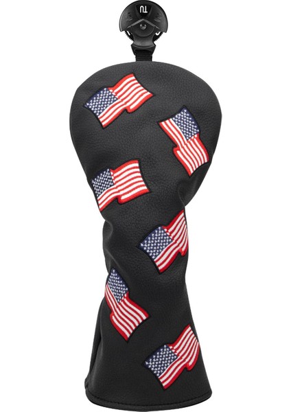 Golf Kulübü Başkanı Kapakları Dayanıklı Golf Aksesuarları Pu Deri Woods Hybrids Siyah Ut Için