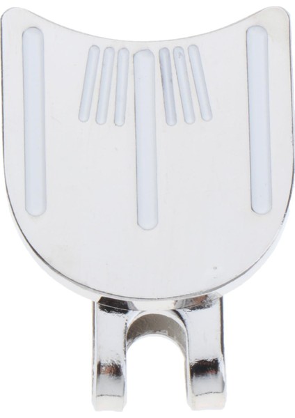 Golf Koyarak Hizalama Aracı Top Marker Metal Manyetik Şapka Klip Vizör Dekor Beyaz Çizgi