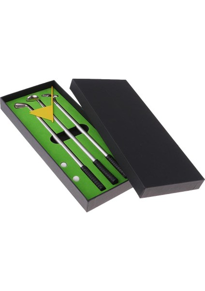 Golf Kalemi Set Mini Masaüstü Golf Oyunu Yeşil Bayrak Koyma Tükenmez Kalemler Sarı fiyatları