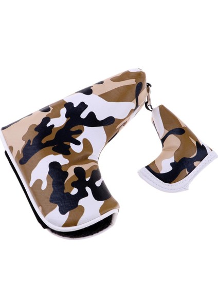 Dayanıklı Su Geçirmez Pu Golf Atıcı Kafa Kol Headcover - Çeşitli Renk - Brown