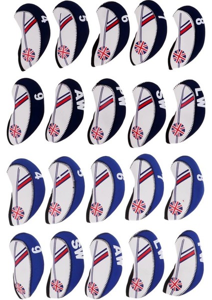 10 Adet Golf Headcovers Başkanı Demir Koruyun Birliği Bej + Koyu Mavi Kapakları(Yurt Dışından) modelleri