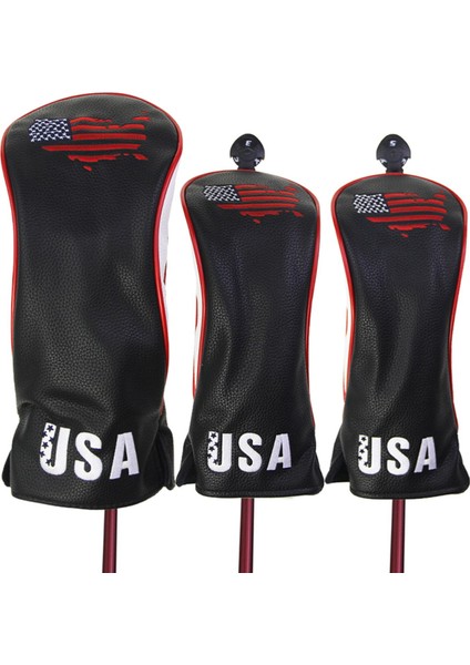 3x Golf Ahşap Headcover No. 1 3 5 Sürücü Kafası Kapak Koruyucu No. fırsatları
