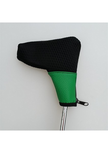 Hafif Örgü Pu Golf Atıcı Kafa Kapak Fermuar Headcover Koruyucu Yeşil fiyatları