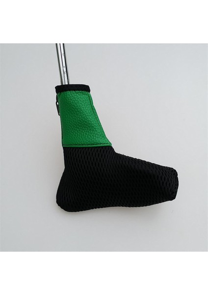 Hafif Örgü Pu Golf Atıcı Kafa Kapak Fermuar Headcover Koruyucu Yeşil fırsatları