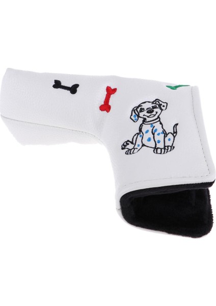 Golf Putter Kapak Düz Bar Başkanı - Nakış ve Renkler Beyaz Köpek Seçin(Yurt Dışından) modelleri